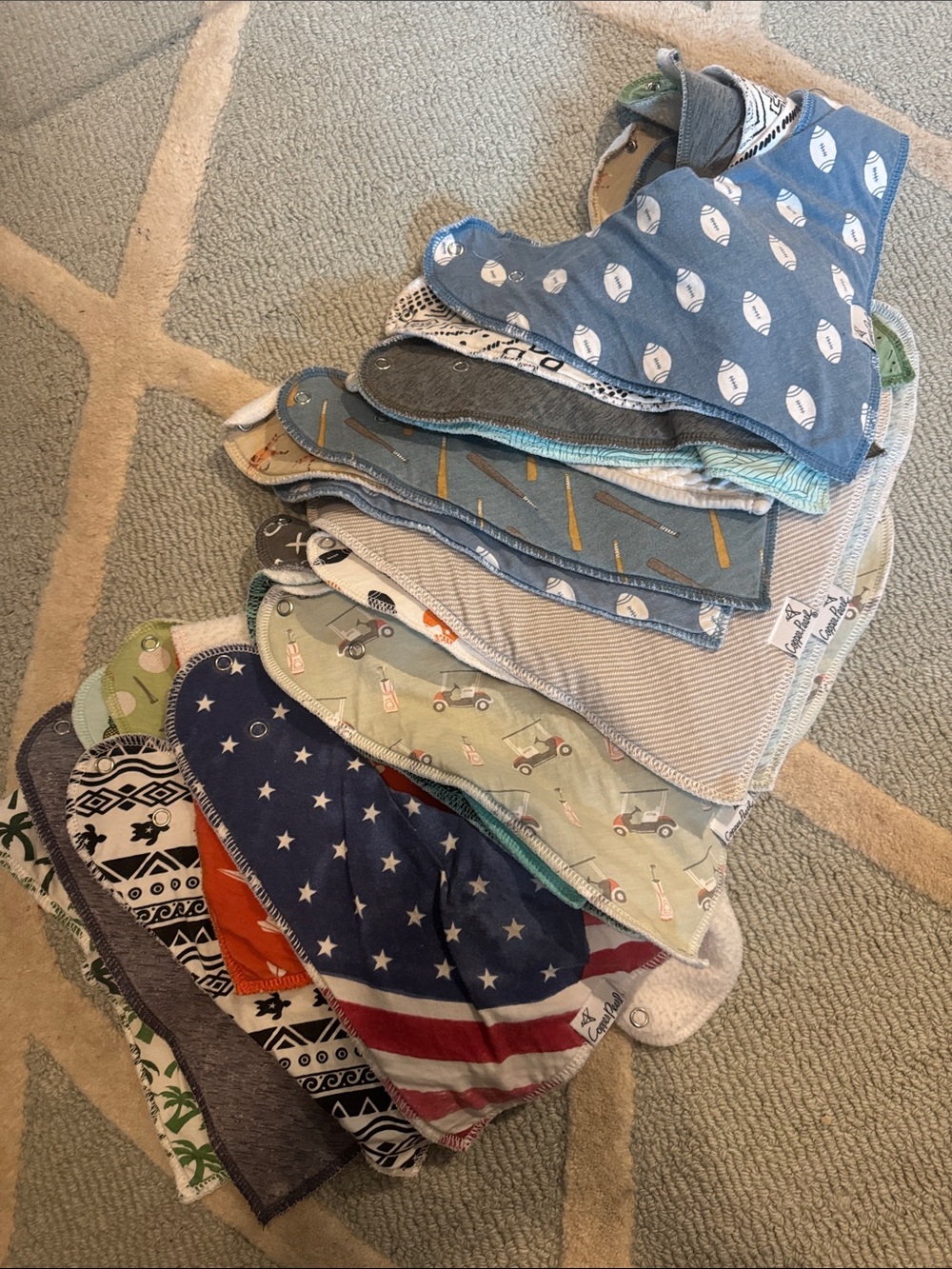 Copper Pearl Assorted Kids Bandana Bibs - Multi-Color Pack